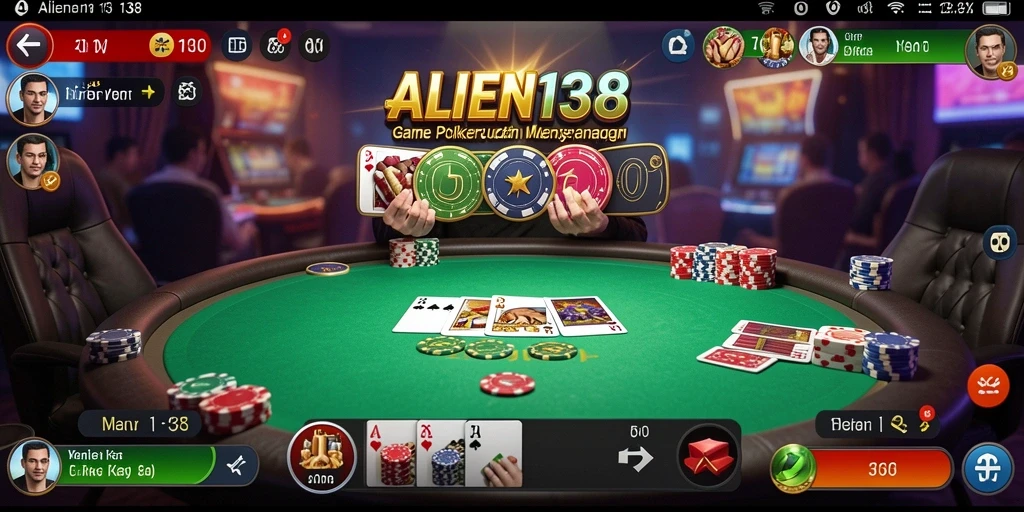 Screenshot gameplay Poker yang seru dan interaktif di ALIEN138.