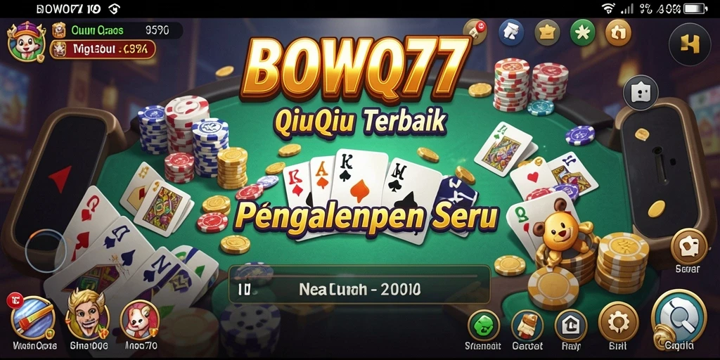 Tangkapan layar gameplay QiuQiu BOWO77 yang menarik.