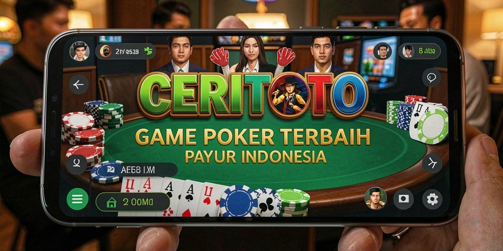 Tampilan seru gameplay CERITOTO dengan pemain di meja poker.