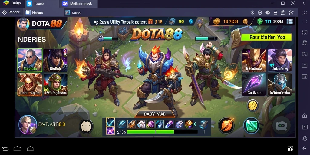 Tampilan utama DOTA88 dengan berbagai fitur Utility yang membantu pengguna.