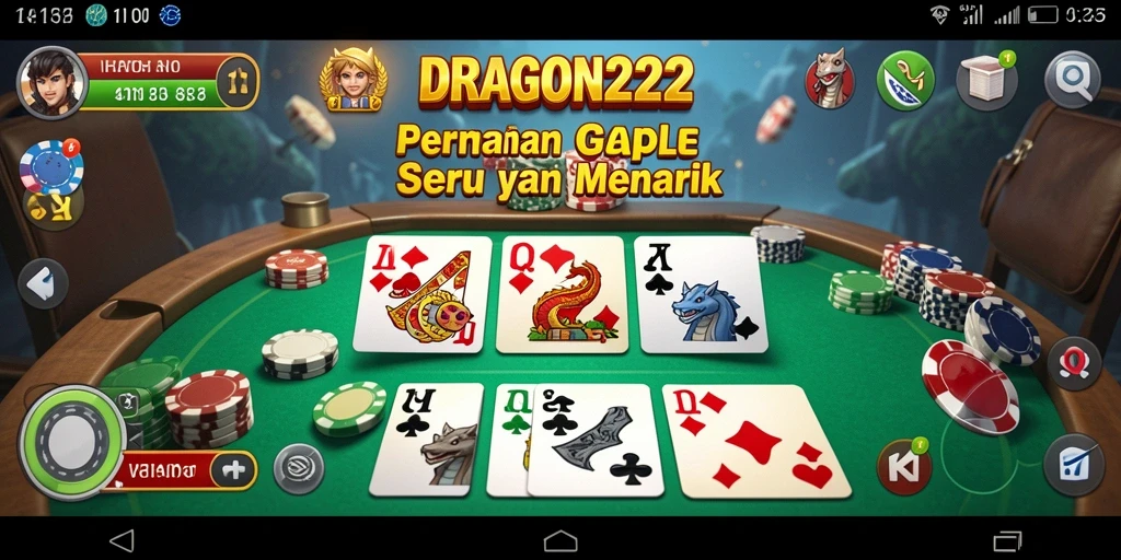 Screenshot menunjukkan gameplay Gaple yang seru dan interaktif.