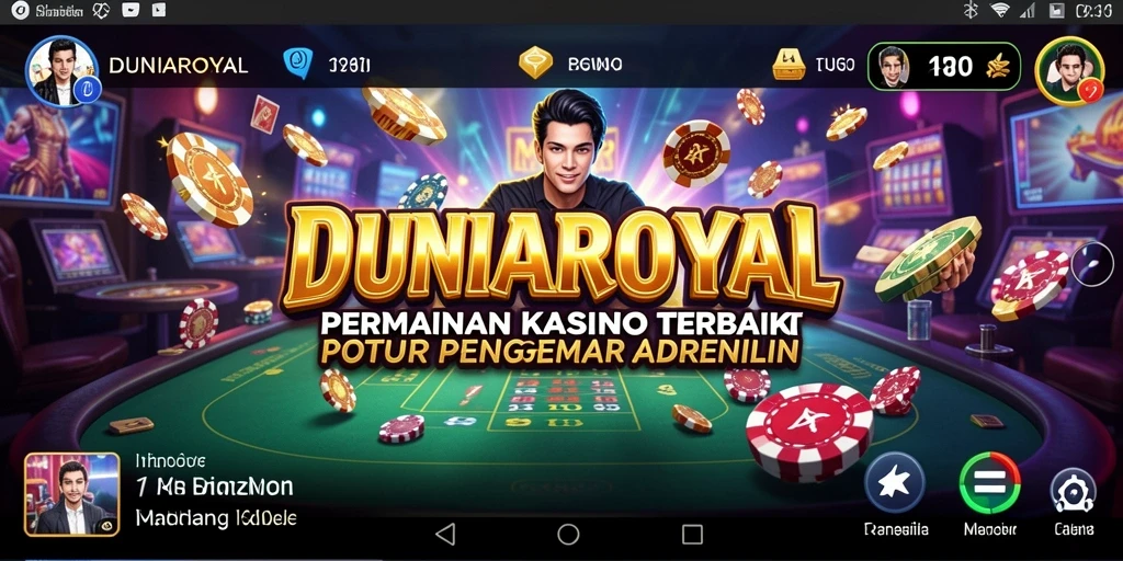 Screenshot DUNIAROYAL menampilkan gameplay menarik dengan tema kasino yang mendebarkan.