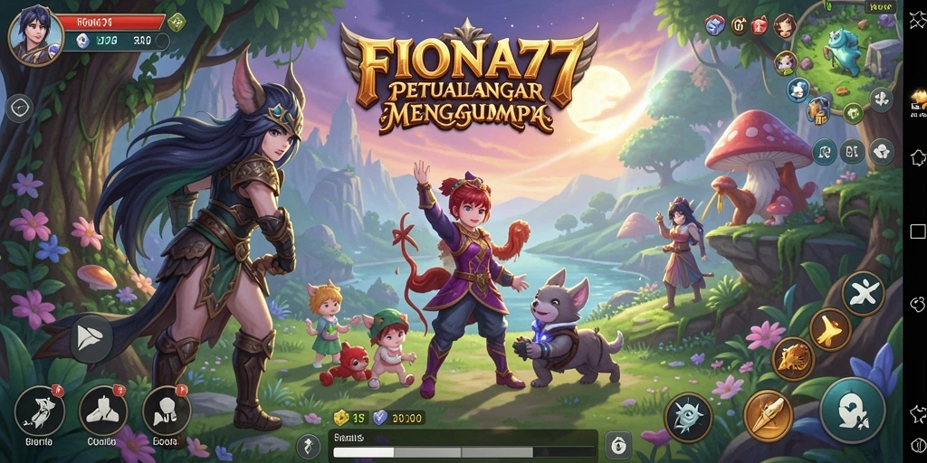 Tampilan gameplay mengagumkan dalam FIONA77 dengan aksi RPG yang intens.