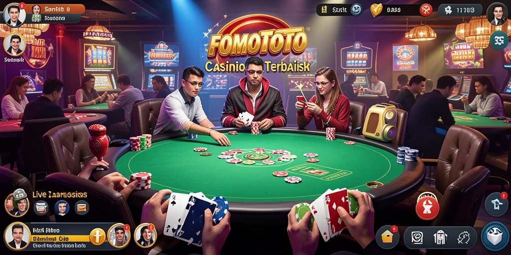 Tampilan langsung gameplay Live Casino yang seru dan interaktif.