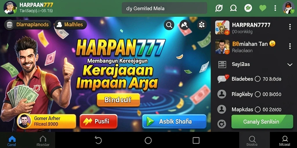 Tampilan gameplay <strong>HARAPAN777</strong> menampilkan strategi membangun bisnis yang seru.