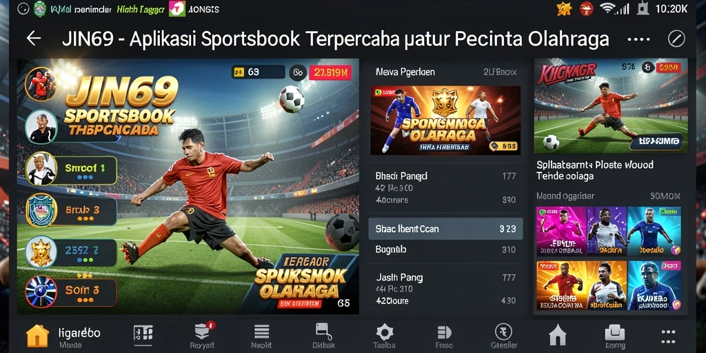 Tampilan gameplay Sportsbook JIN69 yang menarik dan interaktif.