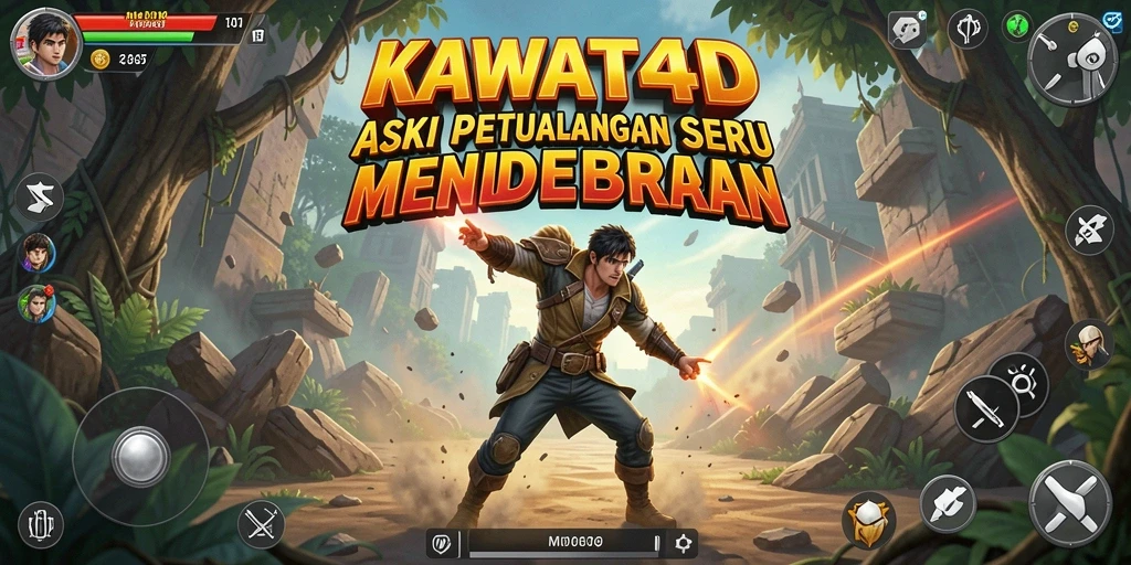 Tampilan aksi mendebarkan dari gameplay KAWAT4D yang seru.