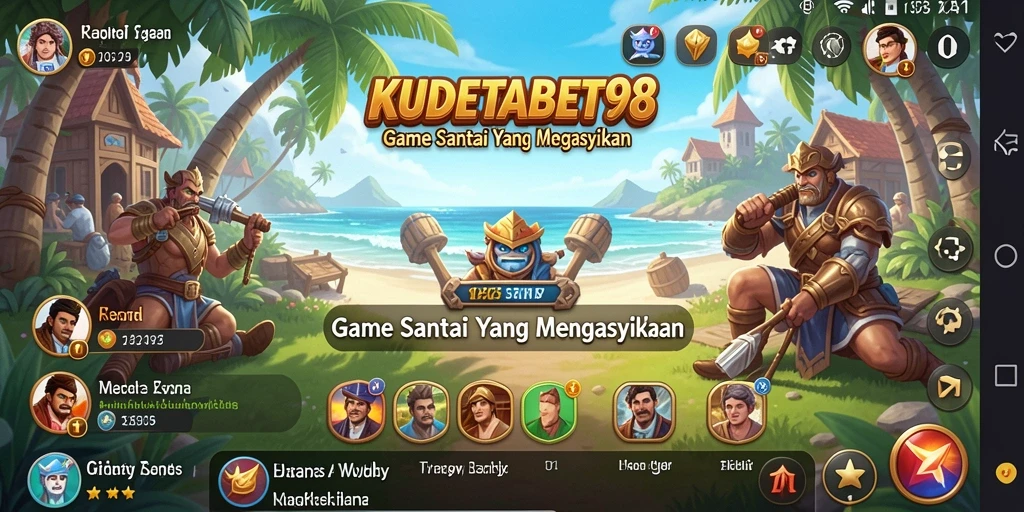 Tampilan gameplay KUDETABET98 yang penuh warna dan menyenangkan.