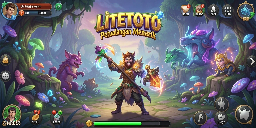 Screenshot gameplay LITETOTO menampilkan aksi petualangan yang menakjubkan.