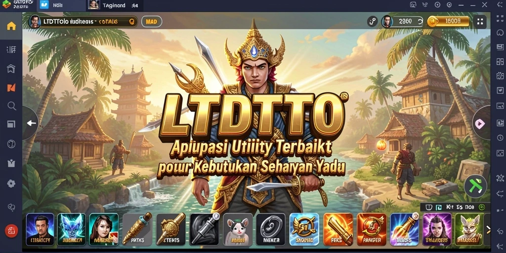 Tampilan utama LTDTOTO dengan berbagai fitur utilitas.
