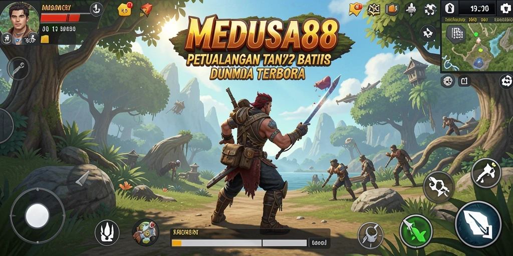 Tampilan gameplay yang mendebarkan di dunia terbuka MEDUSA88.