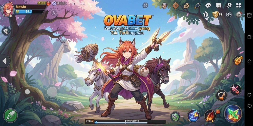 Tangkapan layar menunjukkan aksi seru dalam gameplay OVABET.