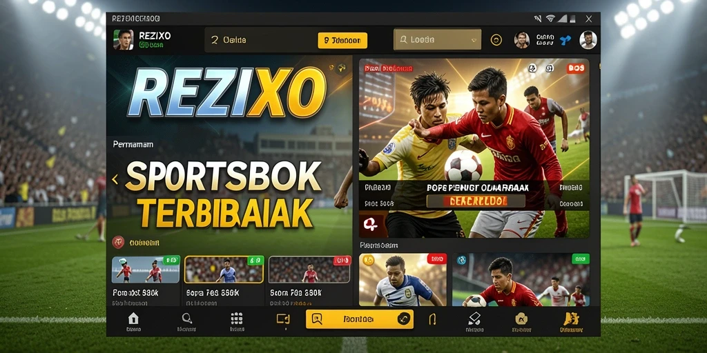 Tampilan menarik dari gameplay taruhan olahraga di REZIXO.