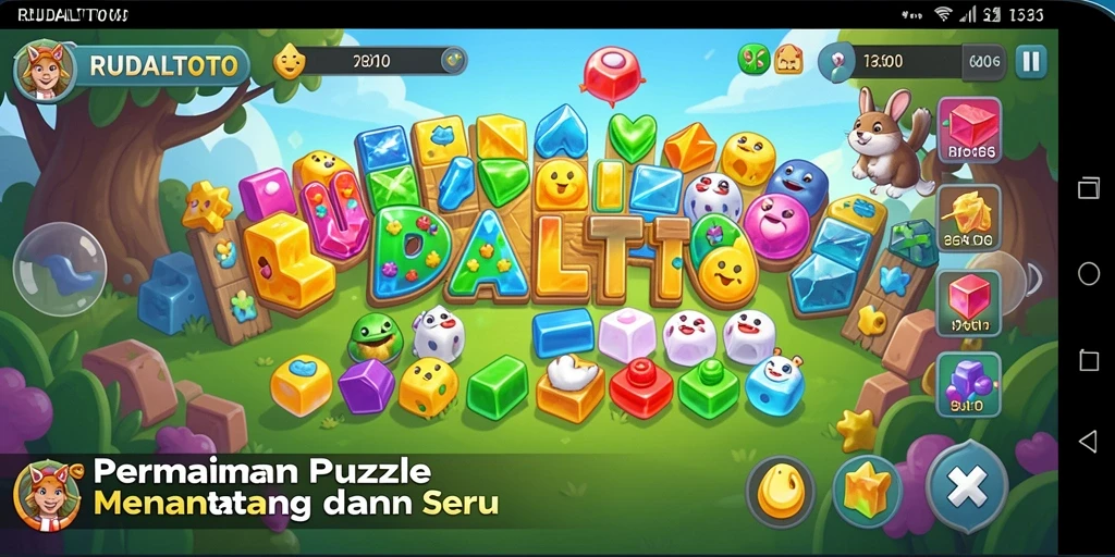 Gameplay seru dan menantang dari RUDALTOTO saat menyelesaikan teka-teki.