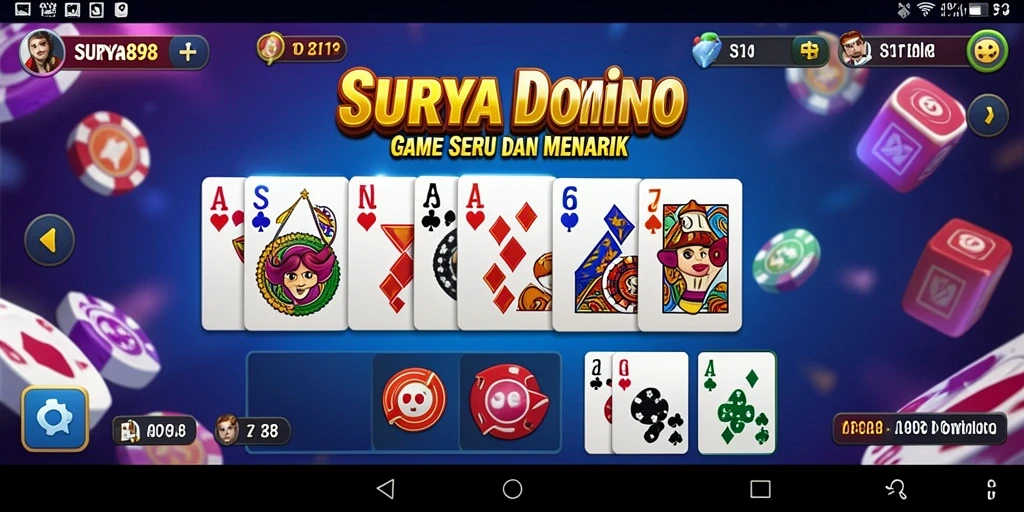 Tampilan menarik dari gameplay SURYA898 yang membuat Domino lebih seru.
